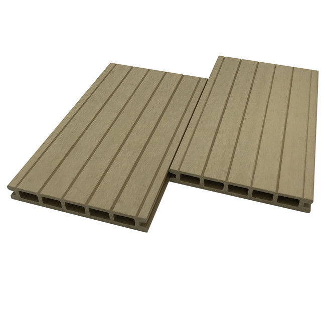 25x174mm WPC Hollow Decking Wood Plástico piso composto