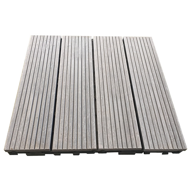 300x300mm de co-extrusão da placa composta de ladrilhos de bloqueio WPC Tiles de decks