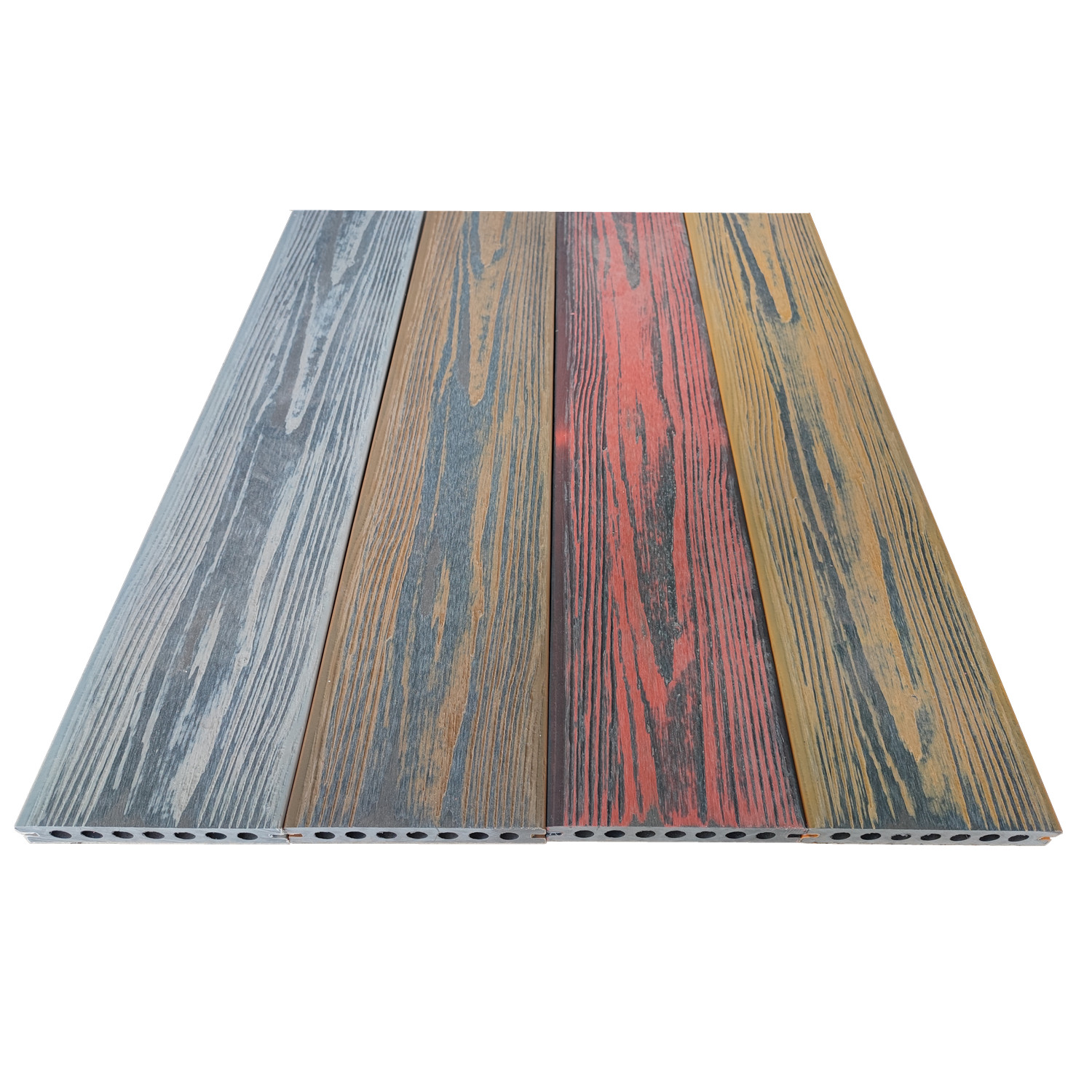 Piso de madeira-plástica co-exctrudada piso misto de cor ao ar livre 